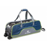 Crown Deluxe Triple Tote Navy/Lime Bow..
