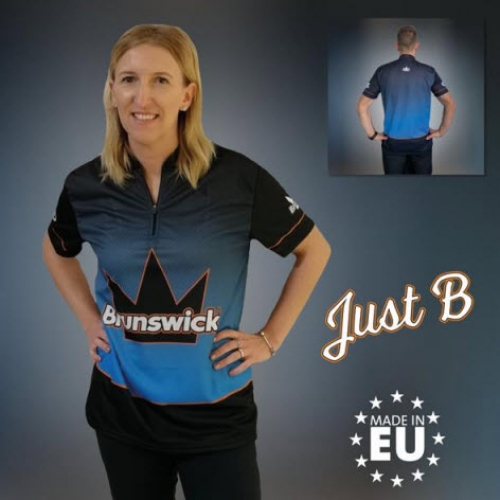 Just B Blue Brunswick Bowling Shirt Kleidung