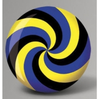 Fun Ball Spiral Yellow Blue Black - Brunswick Bowlingball 