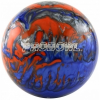 ProBowl Blau Orange Silber Polyester Bowlingball 
